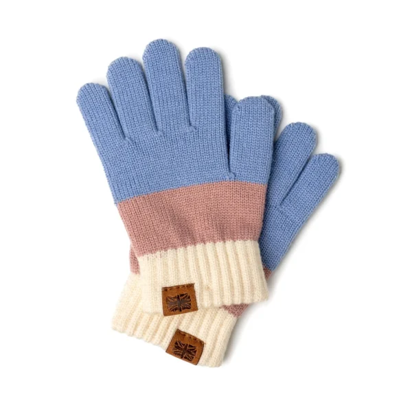 wonderland kids pom gloves tan